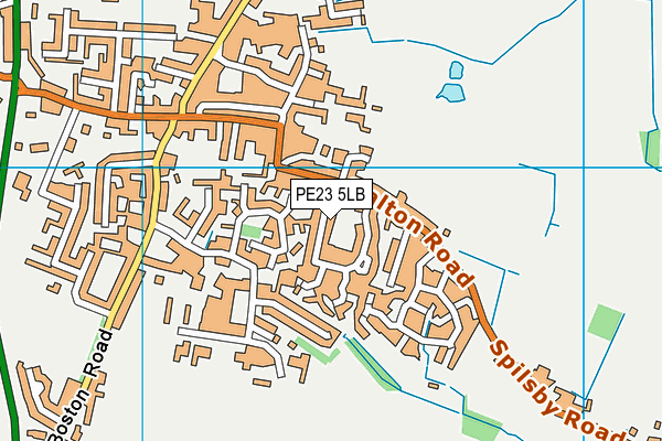PE23 5LB map - OS VectorMap District (Ordnance Survey)