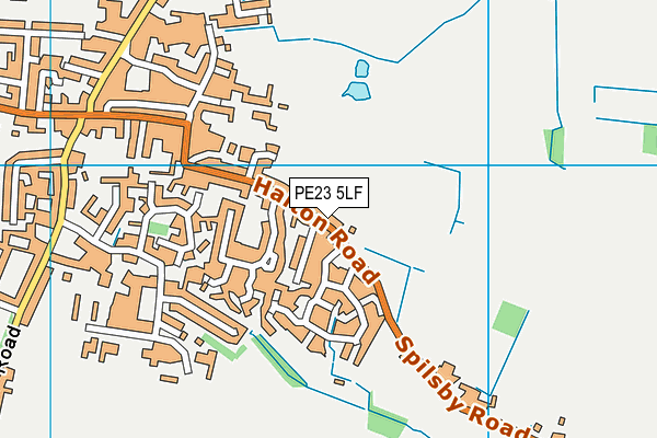 PE23 5LF map - OS VectorMap District (Ordnance Survey)