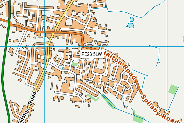 PE23 5LW map - OS VectorMap District (Ordnance Survey)