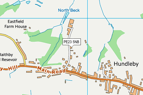 PE23 5NB map - OS VectorMap District (Ordnance Survey)