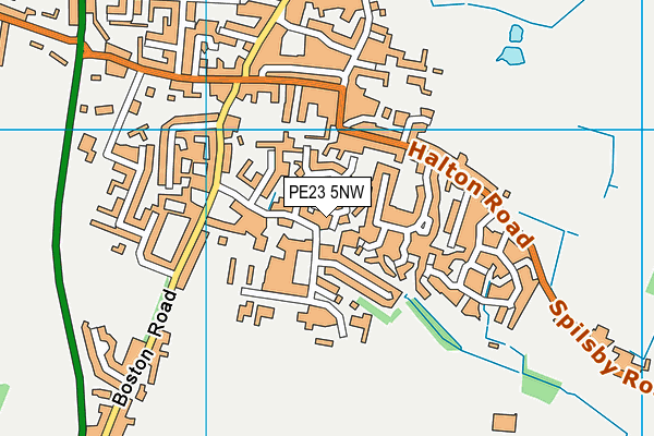 PE23 5NW map - OS VectorMap District (Ordnance Survey)
