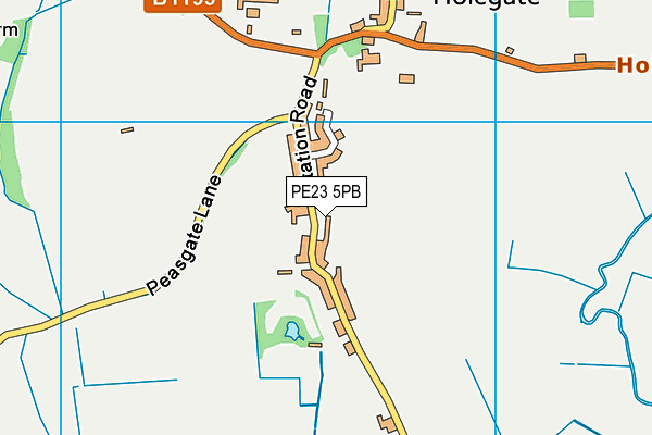 PE23 5PB map - OS VectorMap District (Ordnance Survey)
