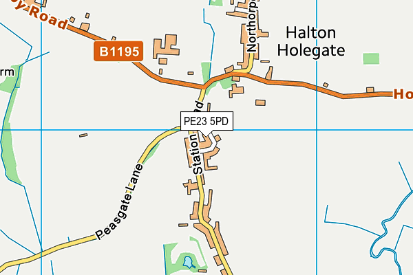 PE23 5PD map - OS VectorMap District (Ordnance Survey)