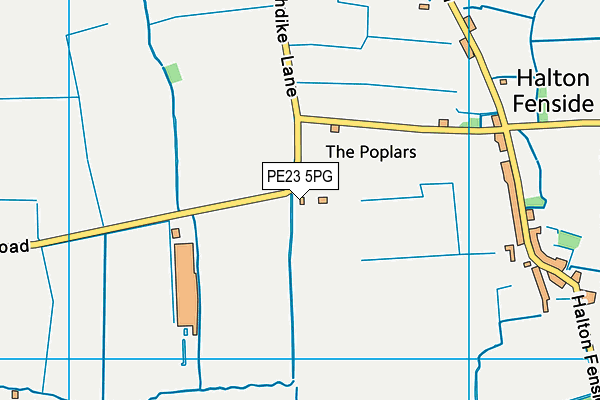 PE23 5PG map - OS VectorMap District (Ordnance Survey)