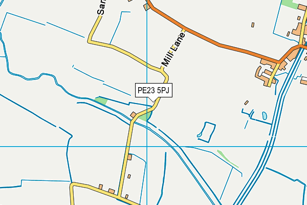 PE23 5PJ map - OS VectorMap District (Ordnance Survey)