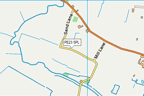 PE23 5PL map - OS VectorMap District (Ordnance Survey)