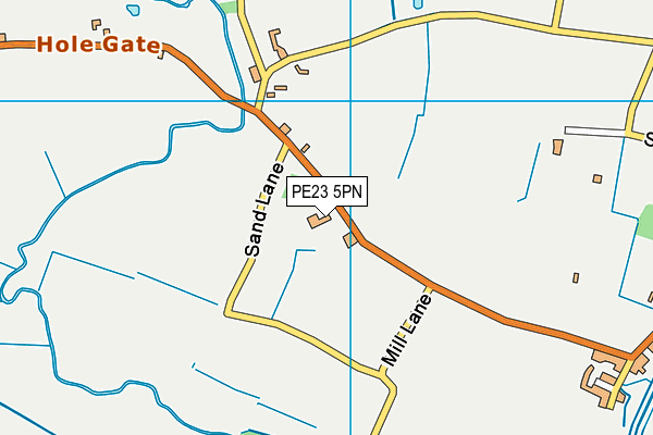 PE23 5PN map - OS VectorMap District (Ordnance Survey)