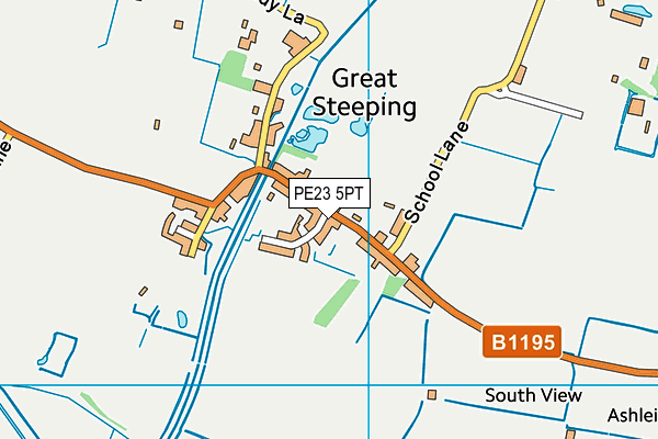PE23 5PT map - OS VectorMap District (Ordnance Survey)