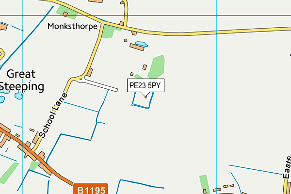 PE23 5PY map - OS VectorMap District (Ordnance Survey)
