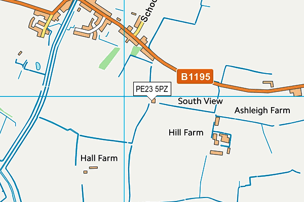 PE23 5PZ map - OS VectorMap District (Ordnance Survey)