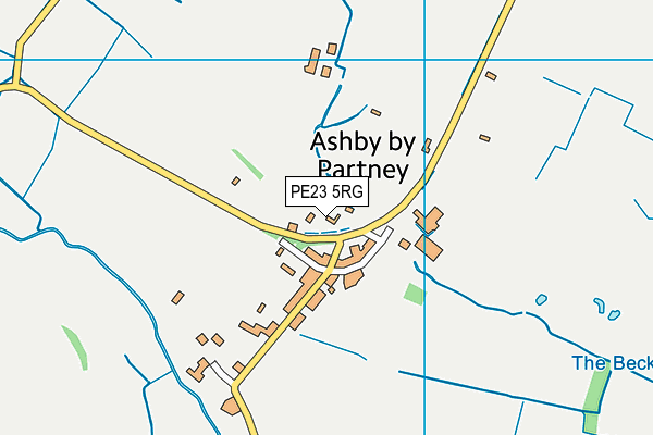 PE23 5RG map - OS VectorMap District (Ordnance Survey)