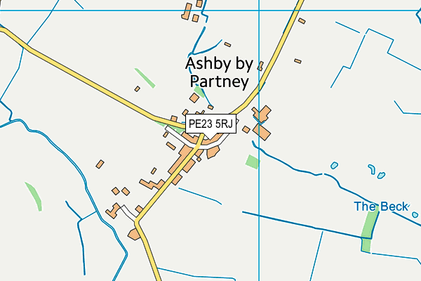 PE23 5RJ map - OS VectorMap District (Ordnance Survey)