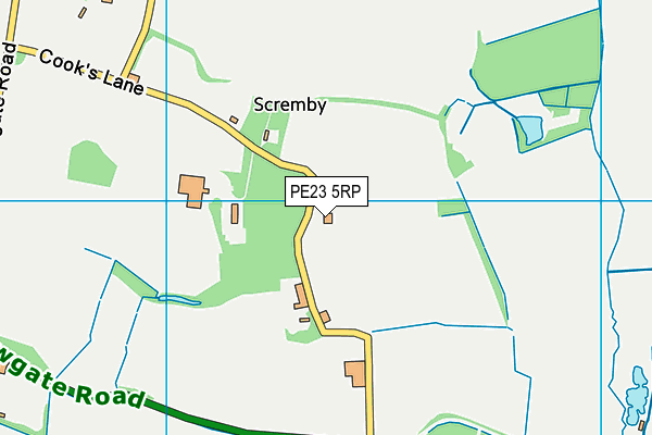 PE23 5RP map - OS VectorMap District (Ordnance Survey)