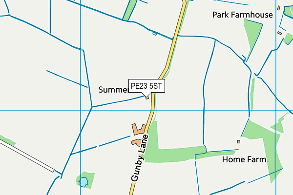 PE23 5ST map - OS VectorMap District (Ordnance Survey)