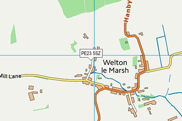 PE23 5SZ map - OS VectorMap District (Ordnance Survey)