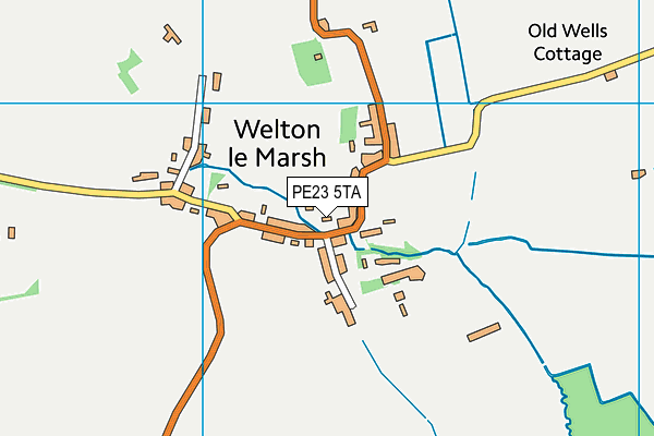 PE23 5TA map - OS VectorMap District (Ordnance Survey)