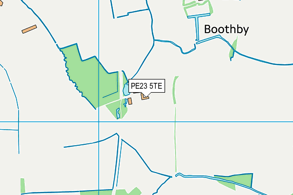 PE23 5TE map - OS VectorMap District (Ordnance Survey)