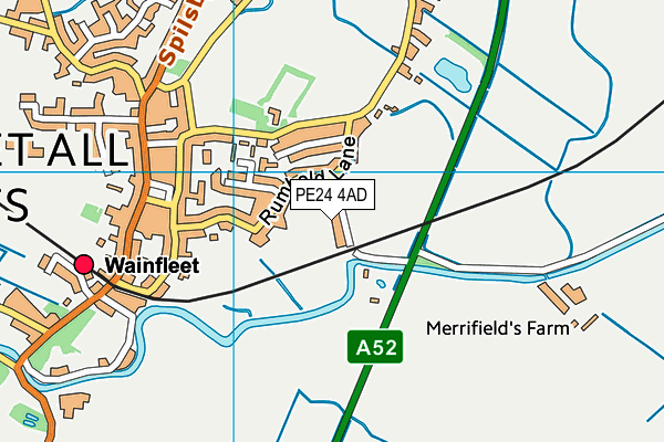 PE24 4AD map - OS VectorMap District (Ordnance Survey)