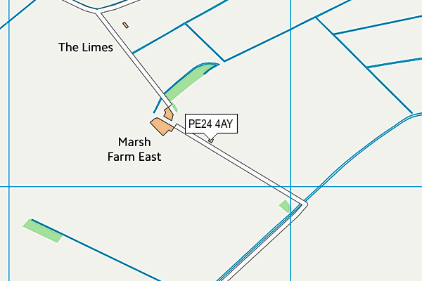 PE24 4AY map - OS VectorMap District (Ordnance Survey)