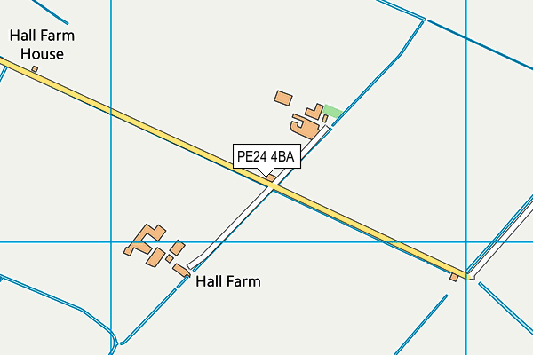 PE24 4BA map - OS VectorMap District (Ordnance Survey)