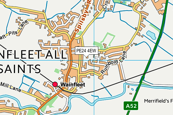 PE24 4EW map - OS VectorMap District (Ordnance Survey)