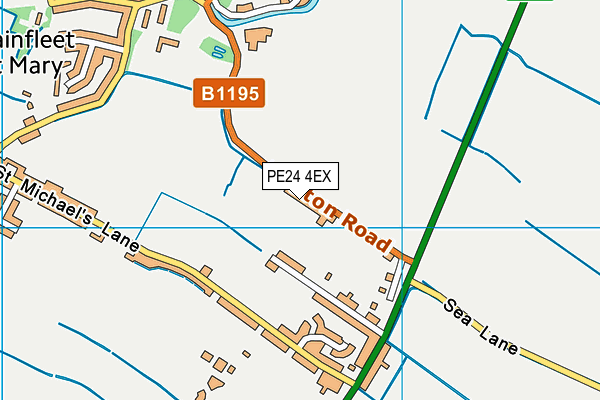 PE24 4EX map - OS VectorMap District (Ordnance Survey)