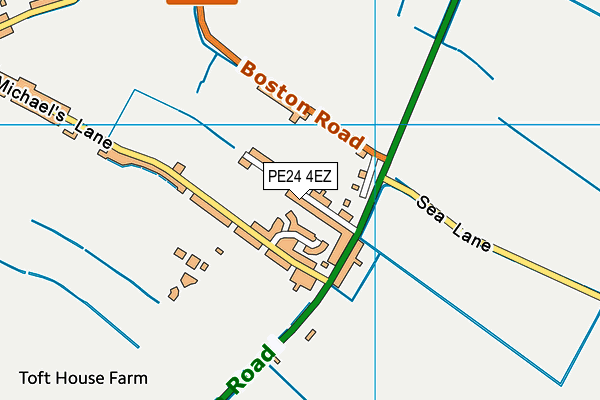 PE24 4EZ map - OS VectorMap District (Ordnance Survey)