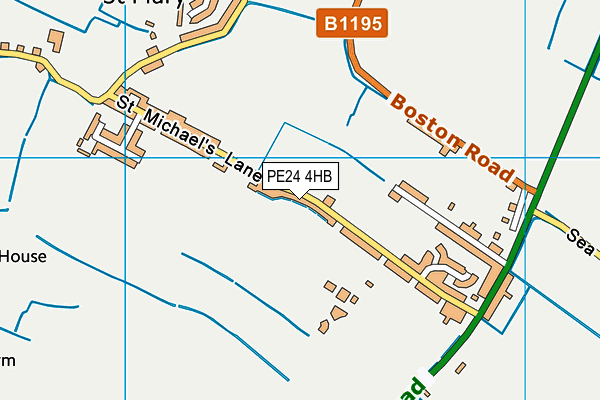 PE24 4HB map - OS VectorMap District (Ordnance Survey)