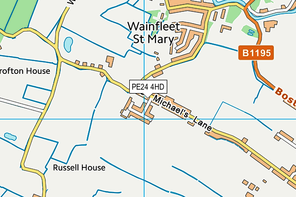 PE24 4HD map - OS VectorMap District (Ordnance Survey)