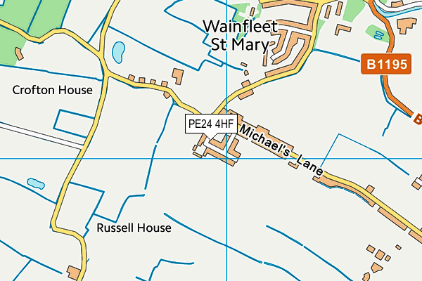 PE24 4HF map - OS VectorMap District (Ordnance Survey)