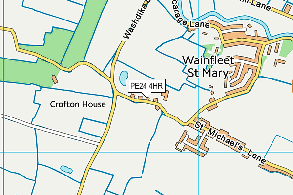 PE24 4HR map - OS VectorMap District (Ordnance Survey)