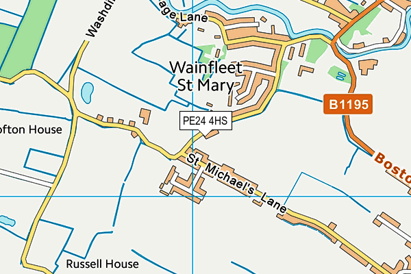 PE24 4HS map - OS VectorMap District (Ordnance Survey)