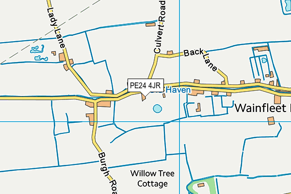PE24 4JR map - OS VectorMap District (Ordnance Survey)