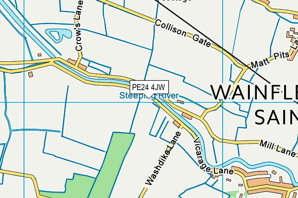 PE24 4JW map - OS VectorMap District (Ordnance Survey)