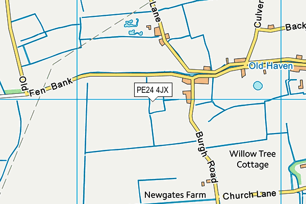 PE24 4JX map - OS VectorMap District (Ordnance Survey)