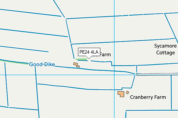 PE24 4LA map - OS VectorMap District (Ordnance Survey)