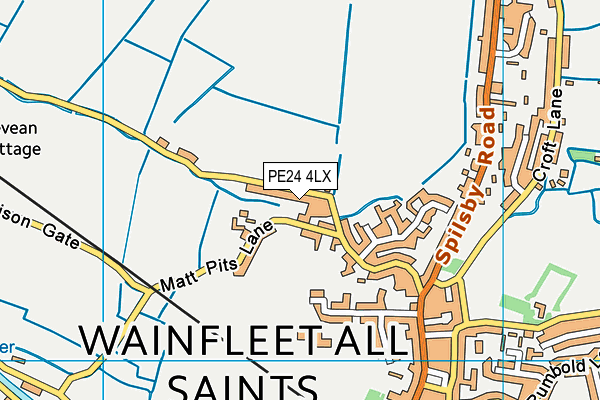 PE24 4LX map - OS VectorMap District (Ordnance Survey)