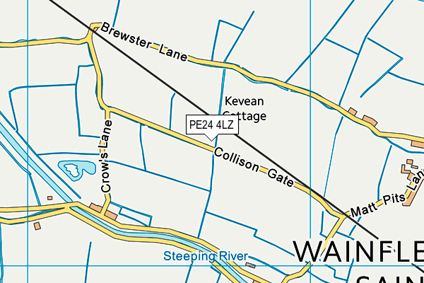 PE24 4LZ map - OS VectorMap District (Ordnance Survey)