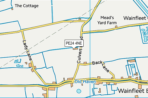 PE24 4NE map - OS VectorMap District (Ordnance Survey)