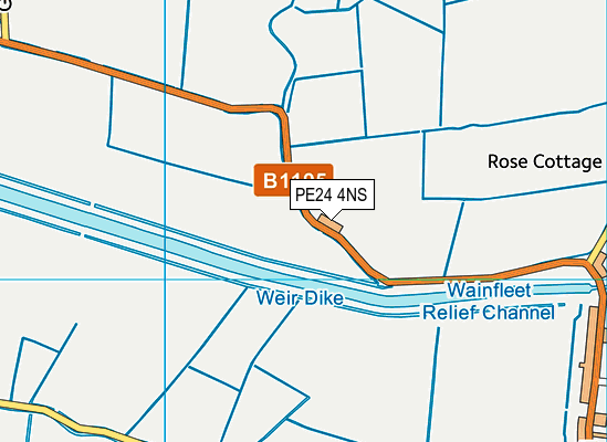 PE24 4NS map - OS VectorMap District (Ordnance Survey)