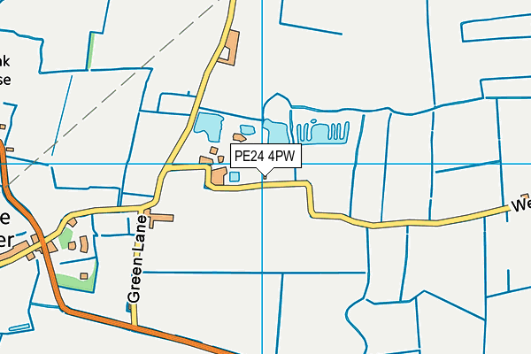 PE24 4PW map - OS VectorMap District (Ordnance Survey)
