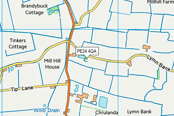 PE24 4QA map - OS VectorMap District (Ordnance Survey)