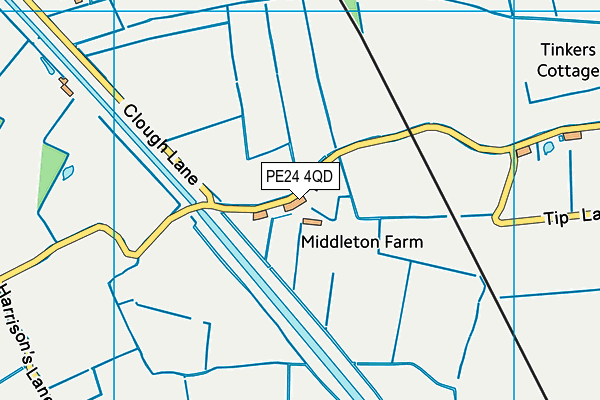 PE24 4QD map - OS VectorMap District (Ordnance Survey)
