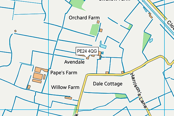 PE24 4QG map - OS VectorMap District (Ordnance Survey)