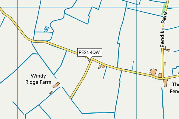 PE24 4QW map - OS VectorMap District (Ordnance Survey)