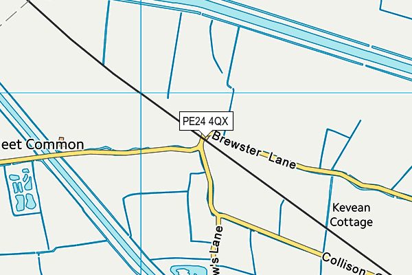 PE24 4QX map - OS VectorMap District (Ordnance Survey)