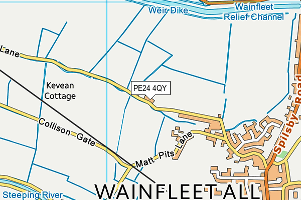 PE24 4QY map - OS VectorMap District (Ordnance Survey)