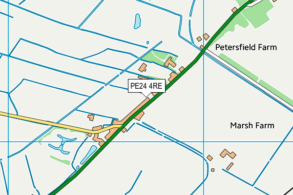 PE24 4RE map - OS VectorMap District (Ordnance Survey)