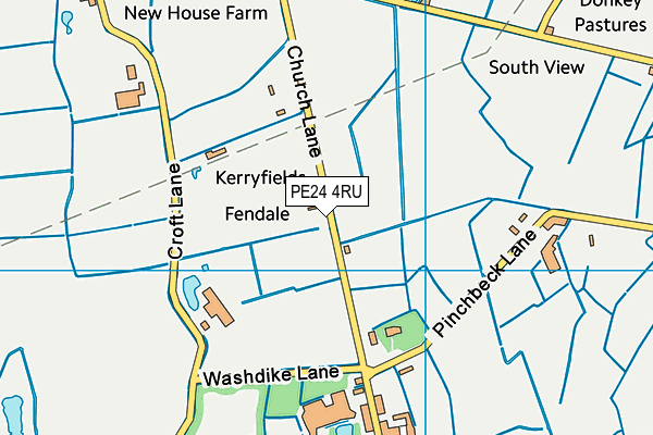 PE24 4RU map - OS VectorMap District (Ordnance Survey)