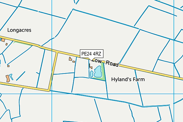 PE24 4RZ map - OS VectorMap District (Ordnance Survey)